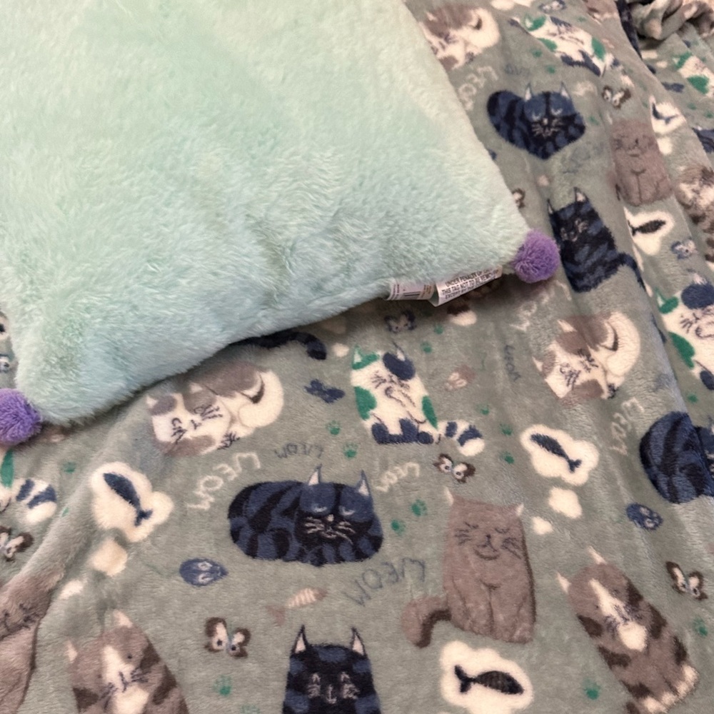 Throw and pillow